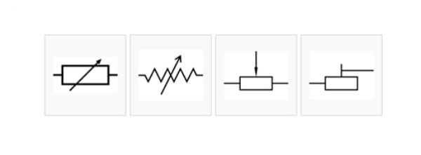 Các hình vẽ ký hiệu biến trở trong mạch điện