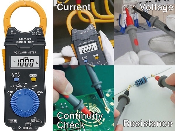 Cách sử dụng ampe kìm Hioki 3280-10F đo điện áp, đo điện trở, thông mạch