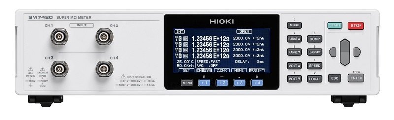Thiết bị đo siêu điện trở Hioki SM7420 có khả năng đo lường 4 kênh đồng thời