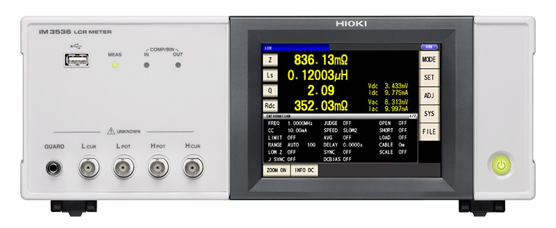 Hioki IM3536 hỗ trợ đo điện dung của tụ điện/ tụ gốm nhanh chóng